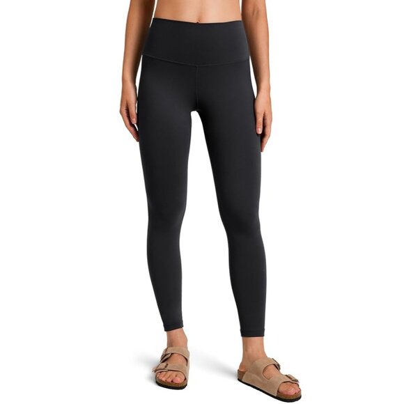 Colorfulkoala Womens High-Waisted Black Leggings L Nylon/Spandex Blend Stretchy - Picture 1 of 4